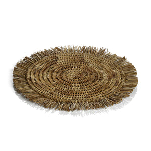 Tropical Pandan Round Fringed Placemat