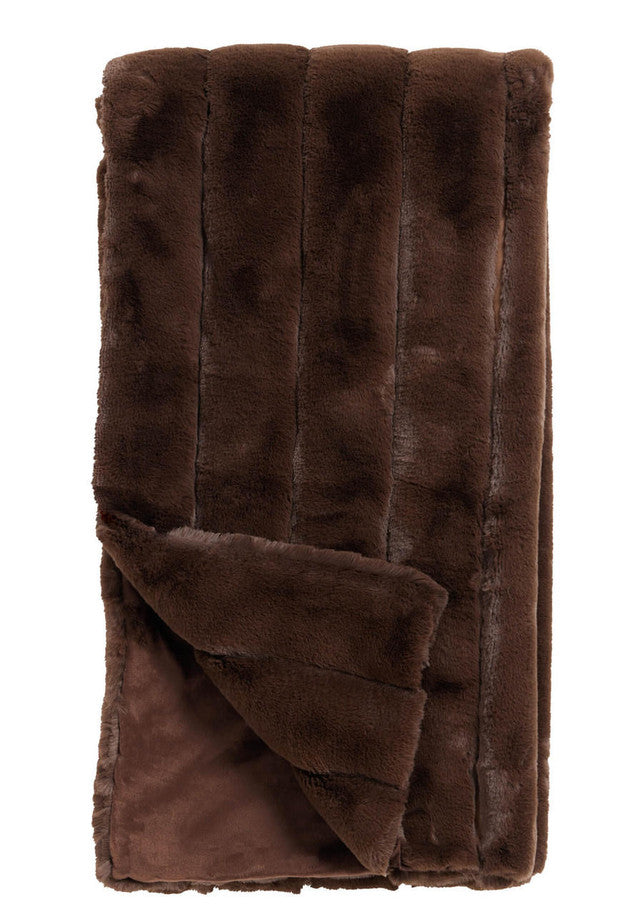 Chocolate Faux Fur Everyday Throw